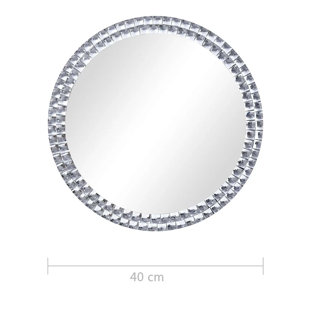 edzett üveg falitükör 40 cm