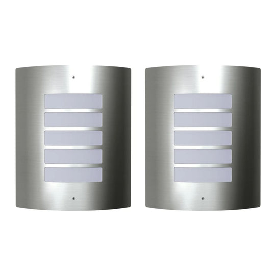 2 Rozsdamentes Acél Vízálló Fali Lámpatestek 60W