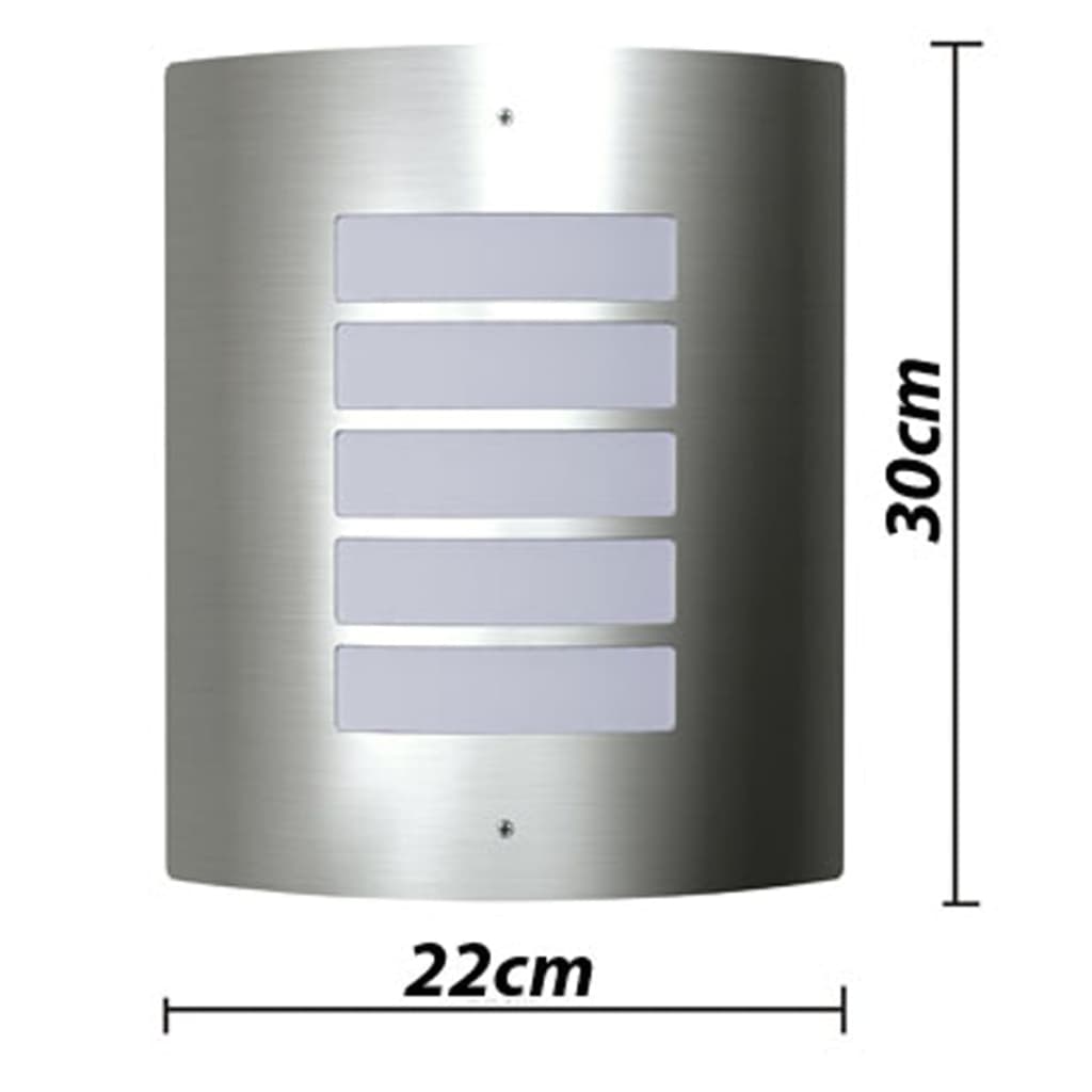 2 Rozsdamentes Acél Vízálló Fali Lámpatestek 60W