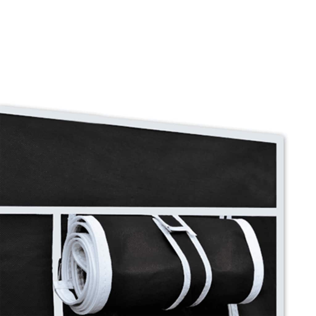 fekete összecsukható ruhásszekrény 110 x 45 x 175 cm