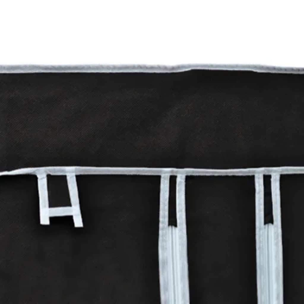 fekete összecsukható ruhásszekrény 110 x 45 x 175 cm