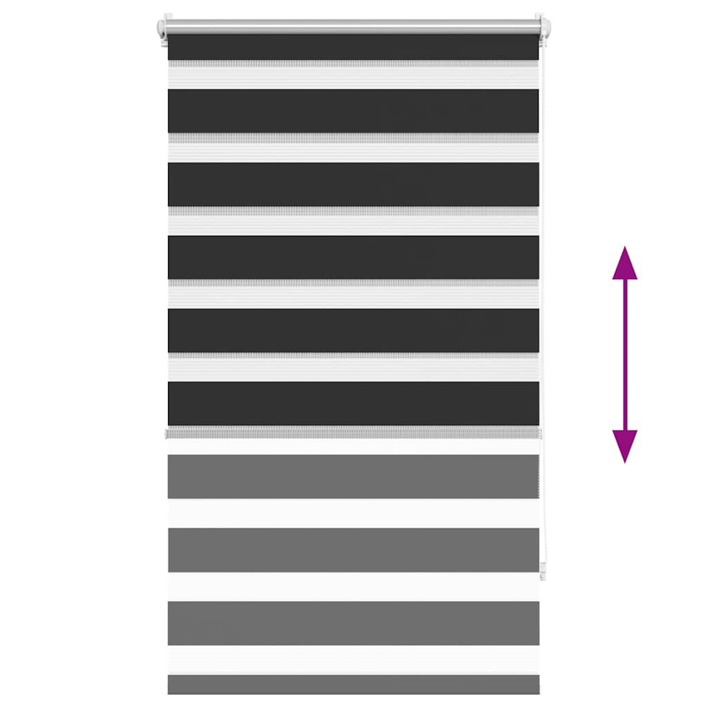fekete zebra roló 70,9 x 120 cm szövet szélesség 66,7 cm