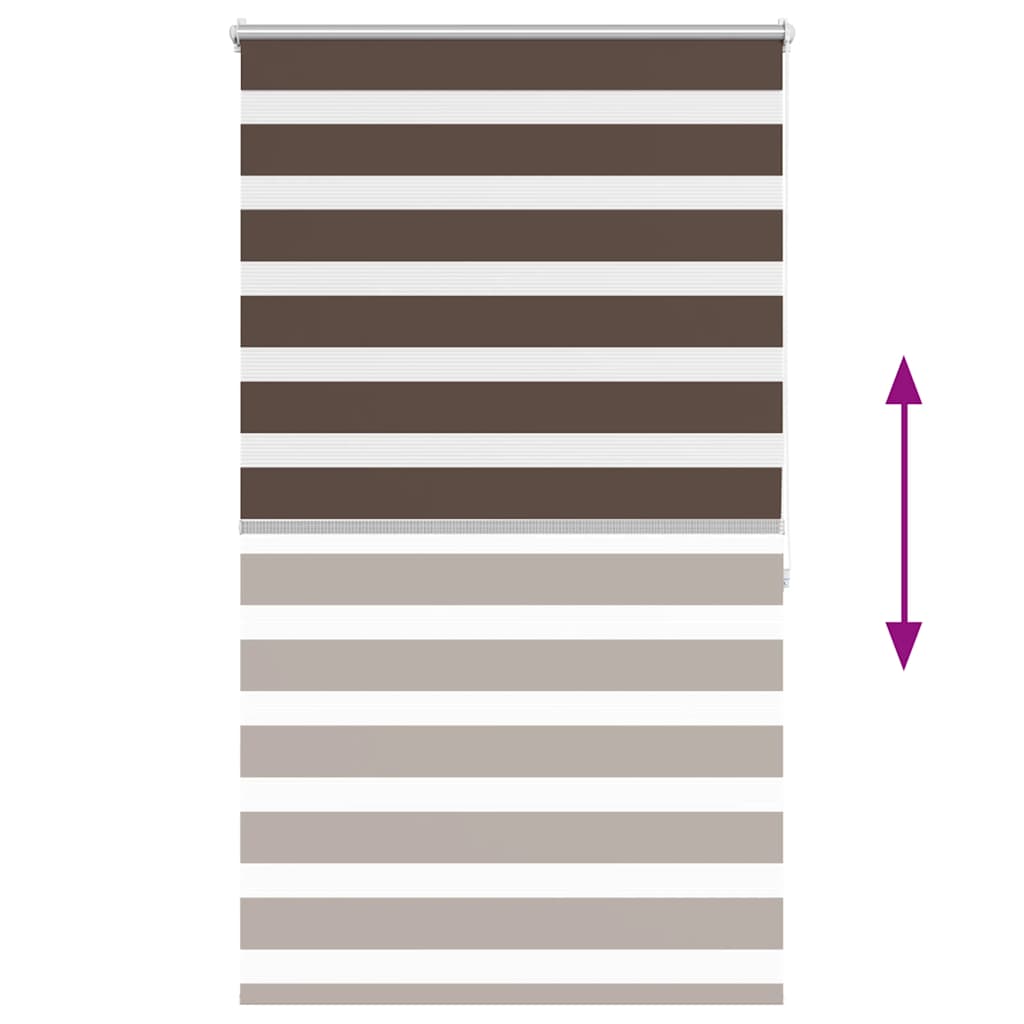 Zebra roló 80,9 x 175 cm, szövetszélesség 76,7 cm, kávébarna