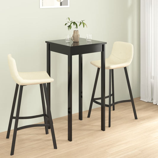 fekete MDF bárasztal 55 x 55 x 107 cm