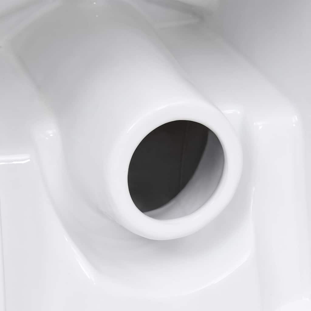 fehér kerámia WC öblítőrendszerrel