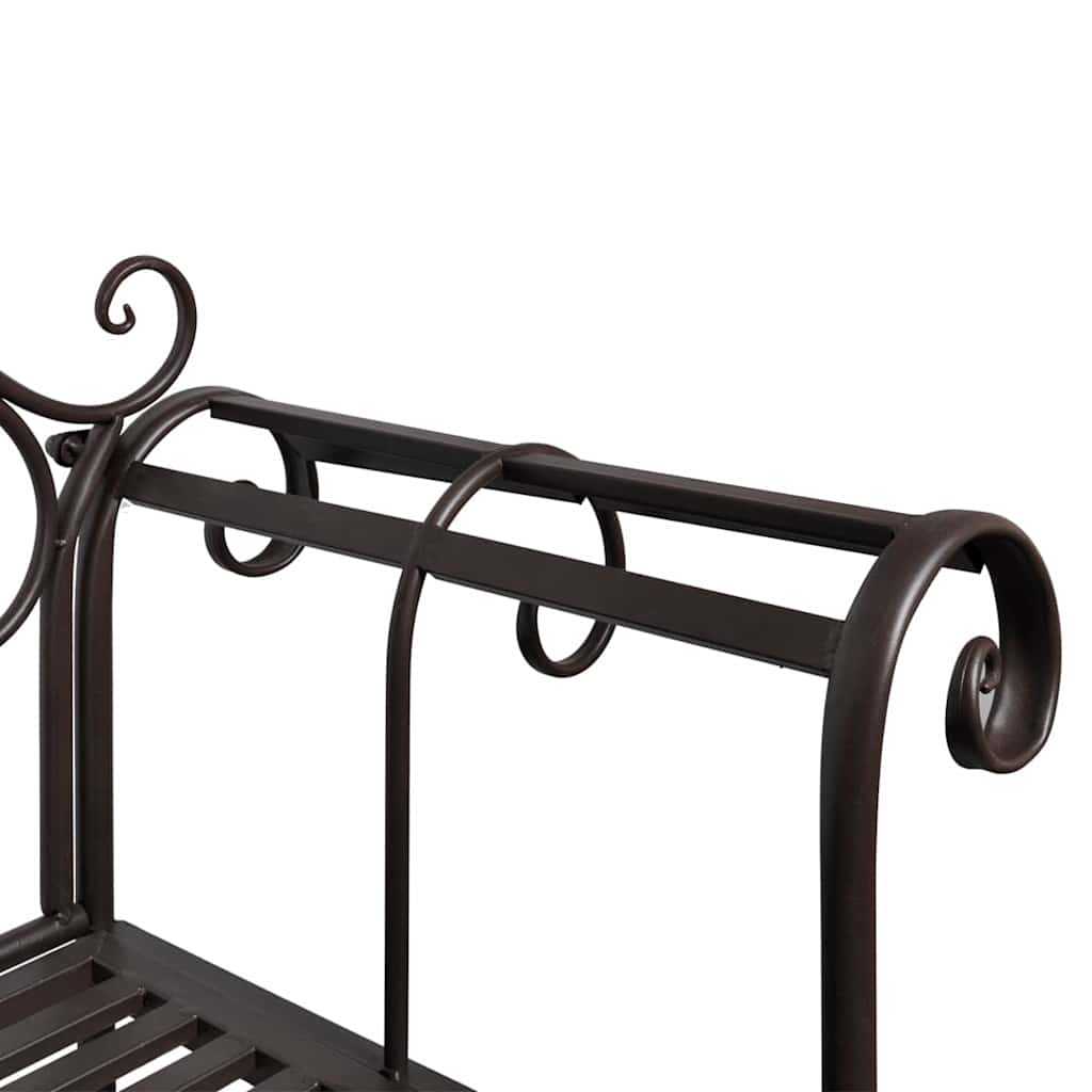 barna antik acél kerti pad 132 cm