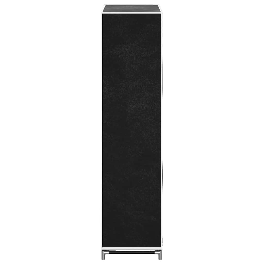 Fekete szövet cipőszekrény borítóval 58 x 28 x 106 cm
