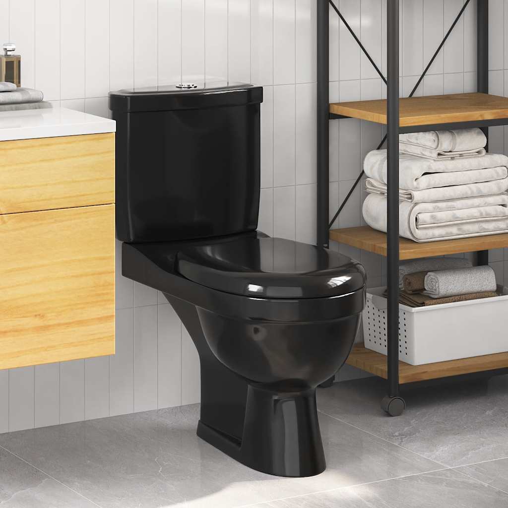 fekete WC tartállyal