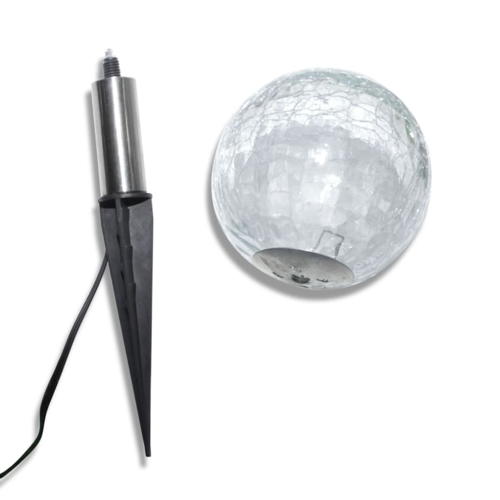 3 db LED kerti gömblámpa cövekkel és napelemmel