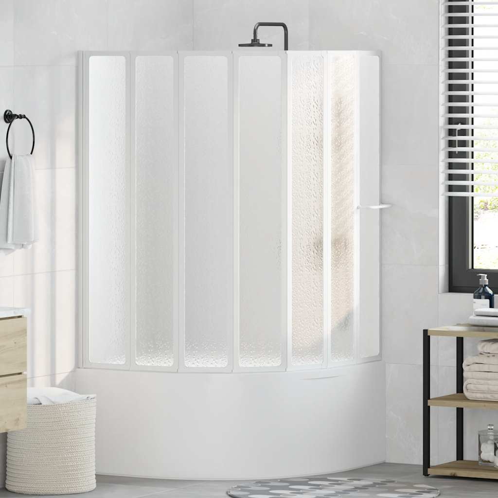 Zuhanyzó kádparaván 140 x 168 cm 7 panelek behajtható törülközőtartó