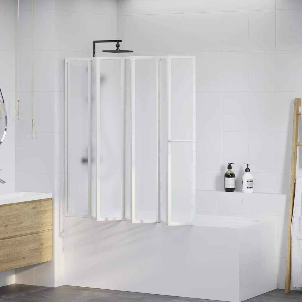 Zuhanyzó kádparaván 140 x 168 cm 7 panelek behajtható törülközőtartó