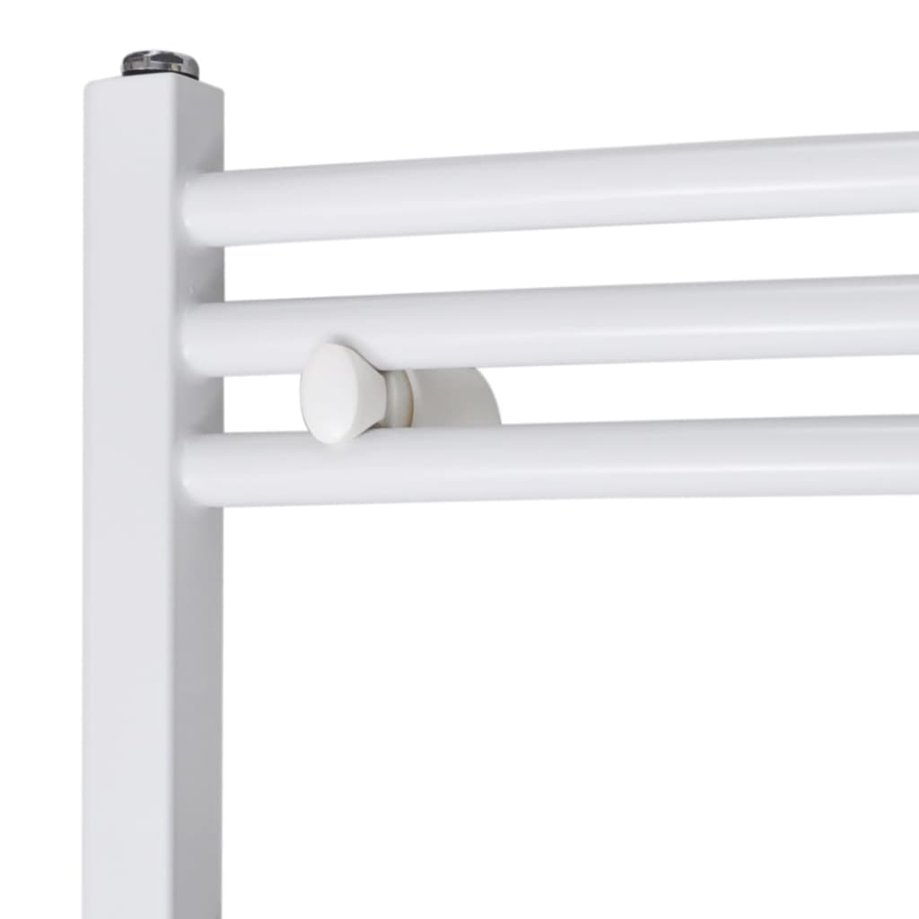 Fürdőszobai törölközőszárító radiátor központi fűtéssel oldalsó és középső csatlakozóval ívelt 500 x 764 mm
