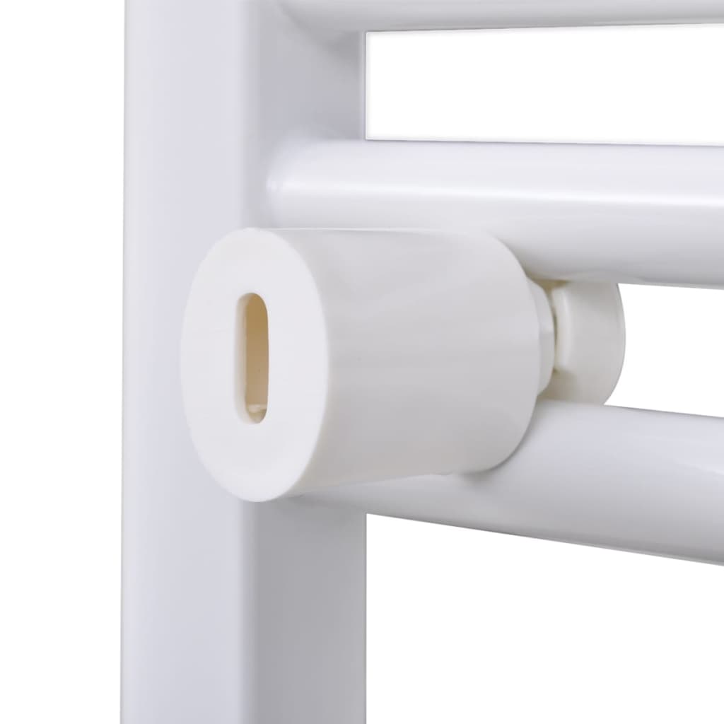 Fürdőszobai törölközőszárító radiátor központi fűtéssel oldalsó és középső csatlakozóval ívelt 500 x 764 mm
