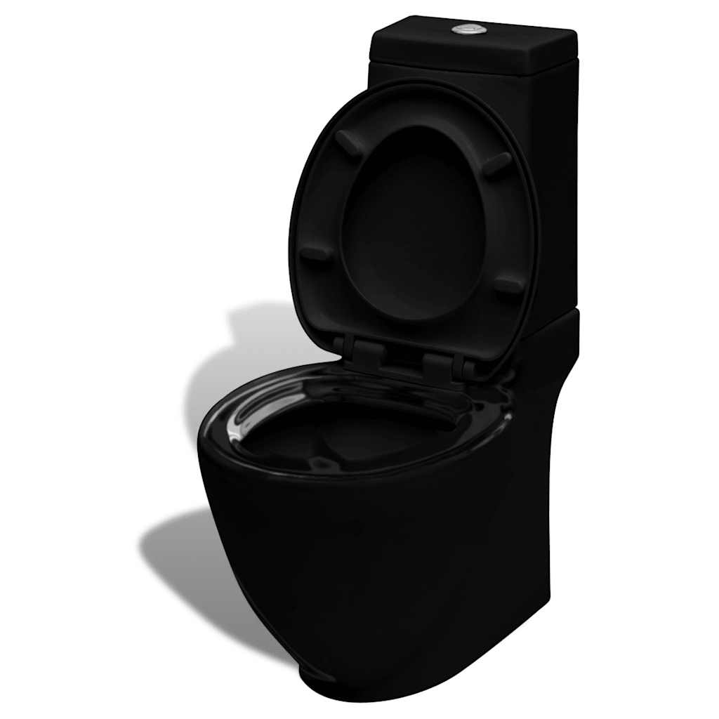 Fekete kerámia WC és bidé szett
