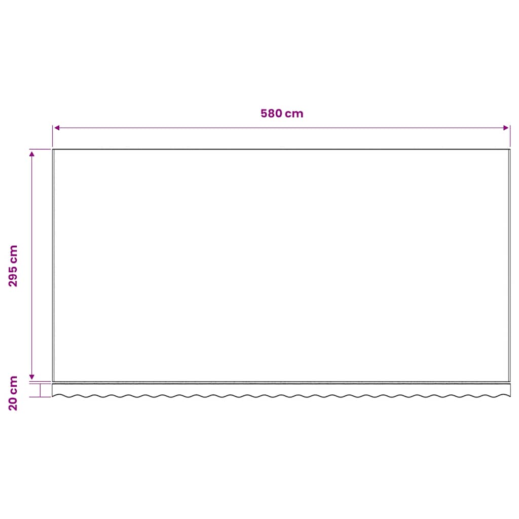 krémszínű poliészter pótszövet napellenzőhöz 600 x 300 cm