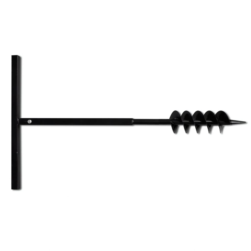 Kézi Föld Fúró Auger Bit 100 mm Dupla Csigával Fekete Acél