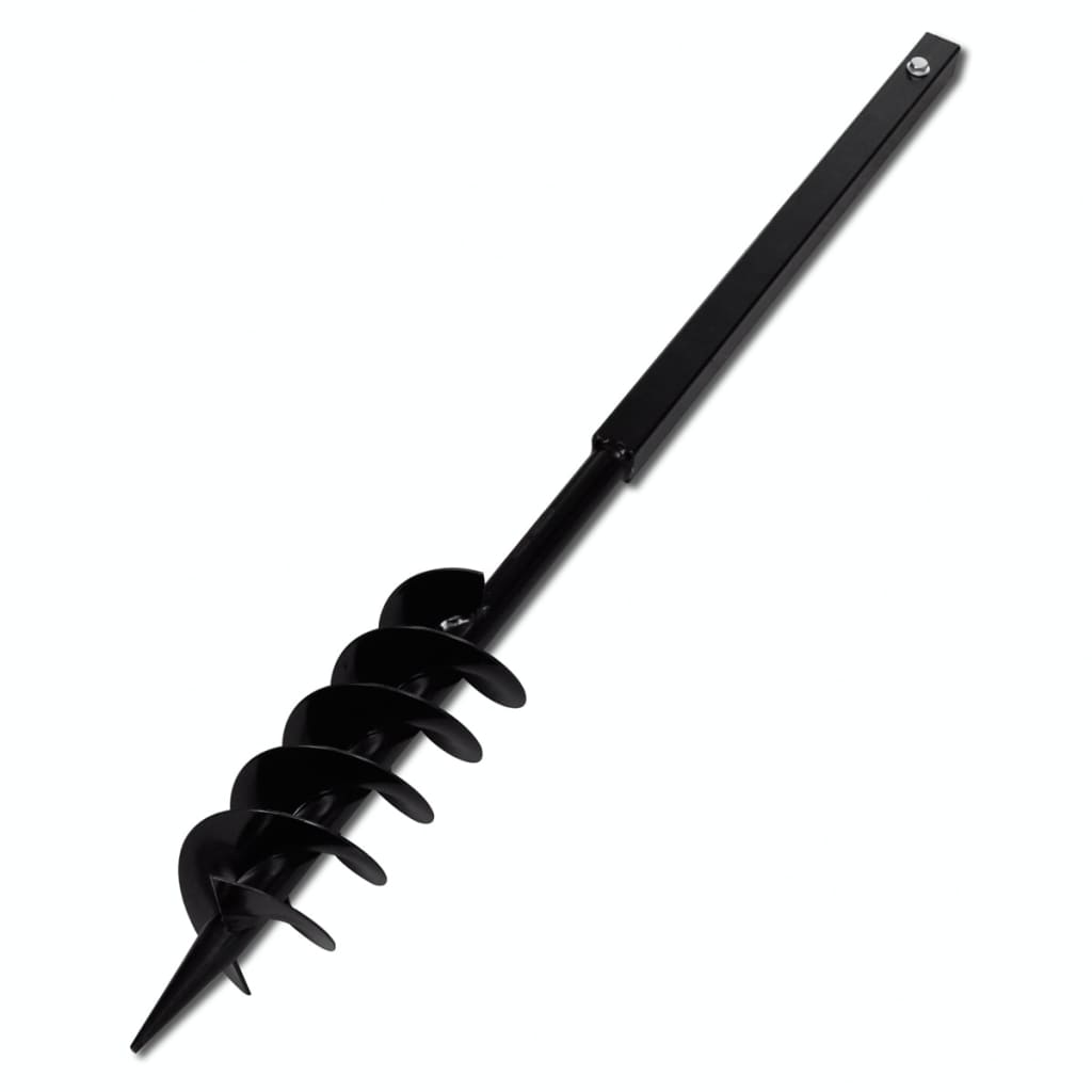 Kézi Föld Fúró Auger Bit 100 mm Dupla Csigával Fekete Acél