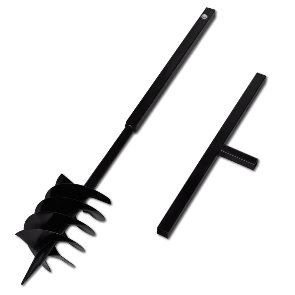 Kézi Föld Fúró Auger Bit 180mm Három Spirállal Fekete Acél