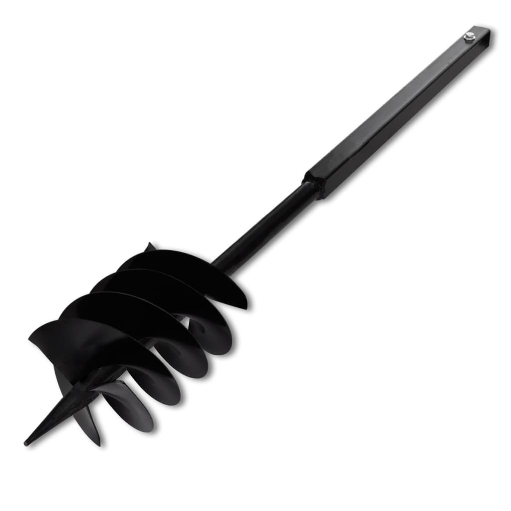 Kézi Föld Fúró Auger Bit 180mm Három Spirállal Fekete Acél