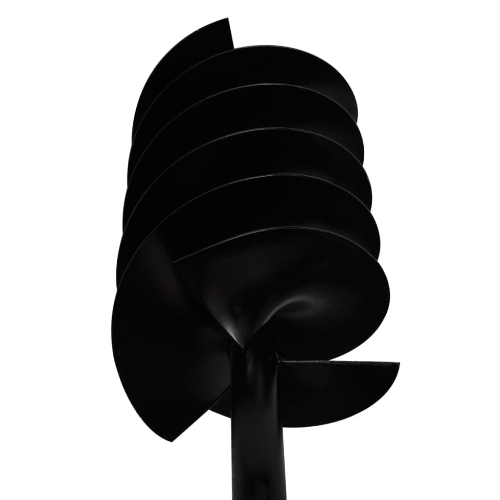 Kézi Föld Fúró Auger Bit 200 mm Három Csigával Fekete Acél