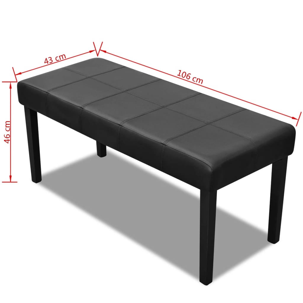 Fekete Kiváló Minőségű Műbőr Tároló láda / Pad