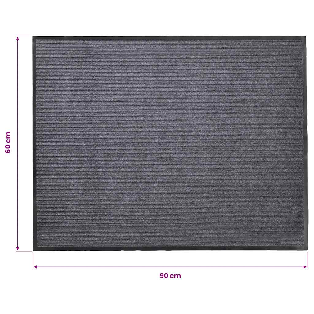 szürke PVC lábtörlő 90 x 60 cm