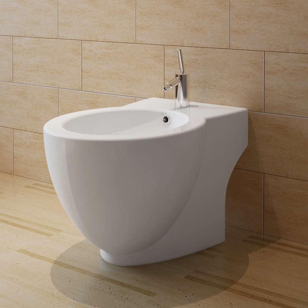 Fehér kerámia WC és bidé szett