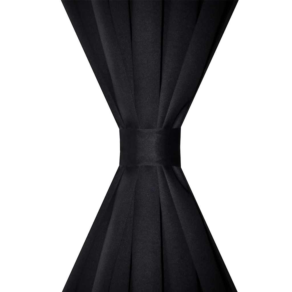 2 db fekete sötétítőfüggöny nyílással 135 x 245 cm