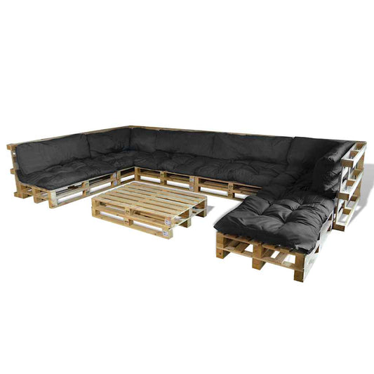 Pallet Sofa Párna 13 pcs Szürke 120 x 80 x 10 cm szövet