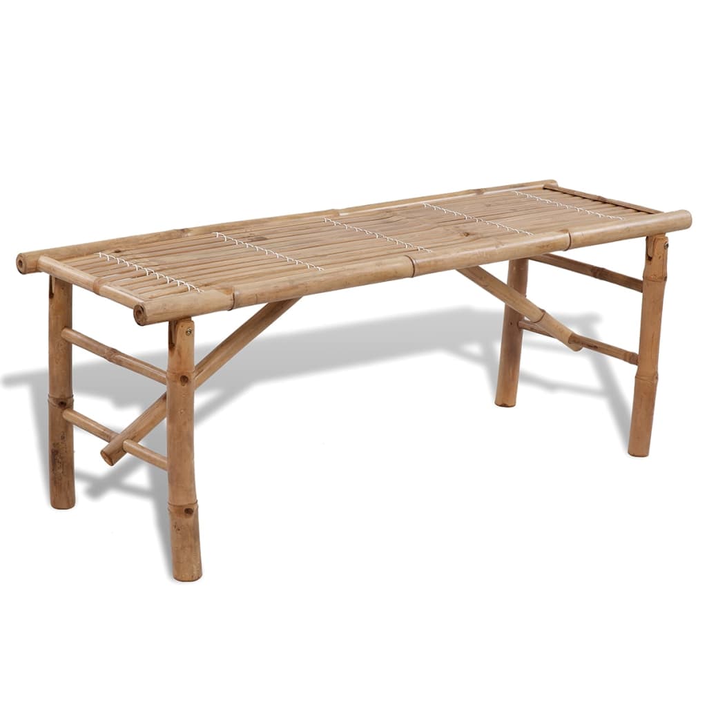 bambusz sörözőasztal 2 paddal 100 cm