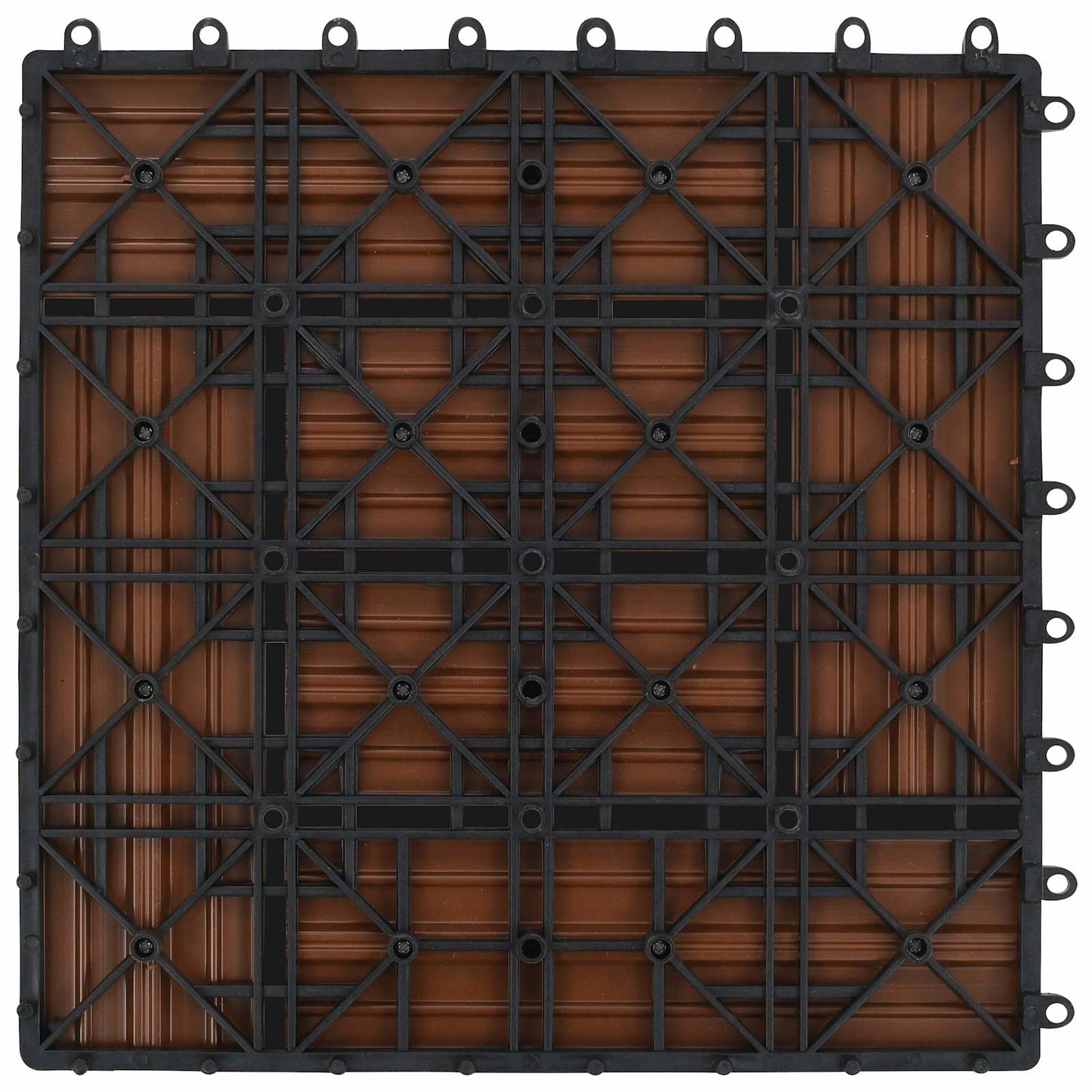 Faszegély járólap 11 db Barna 30 x 30 cm WPC