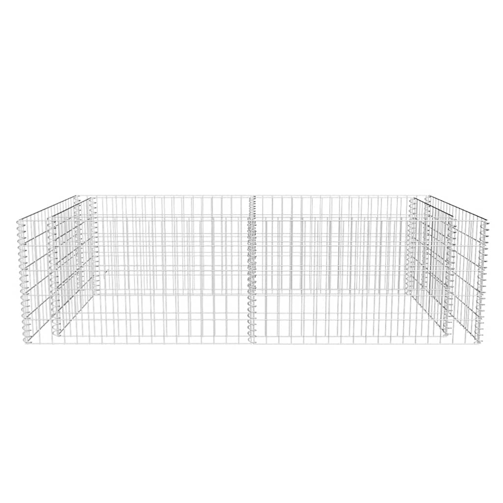 horganyzott acél gabion virágtartó 180 x 90 x 50 cm