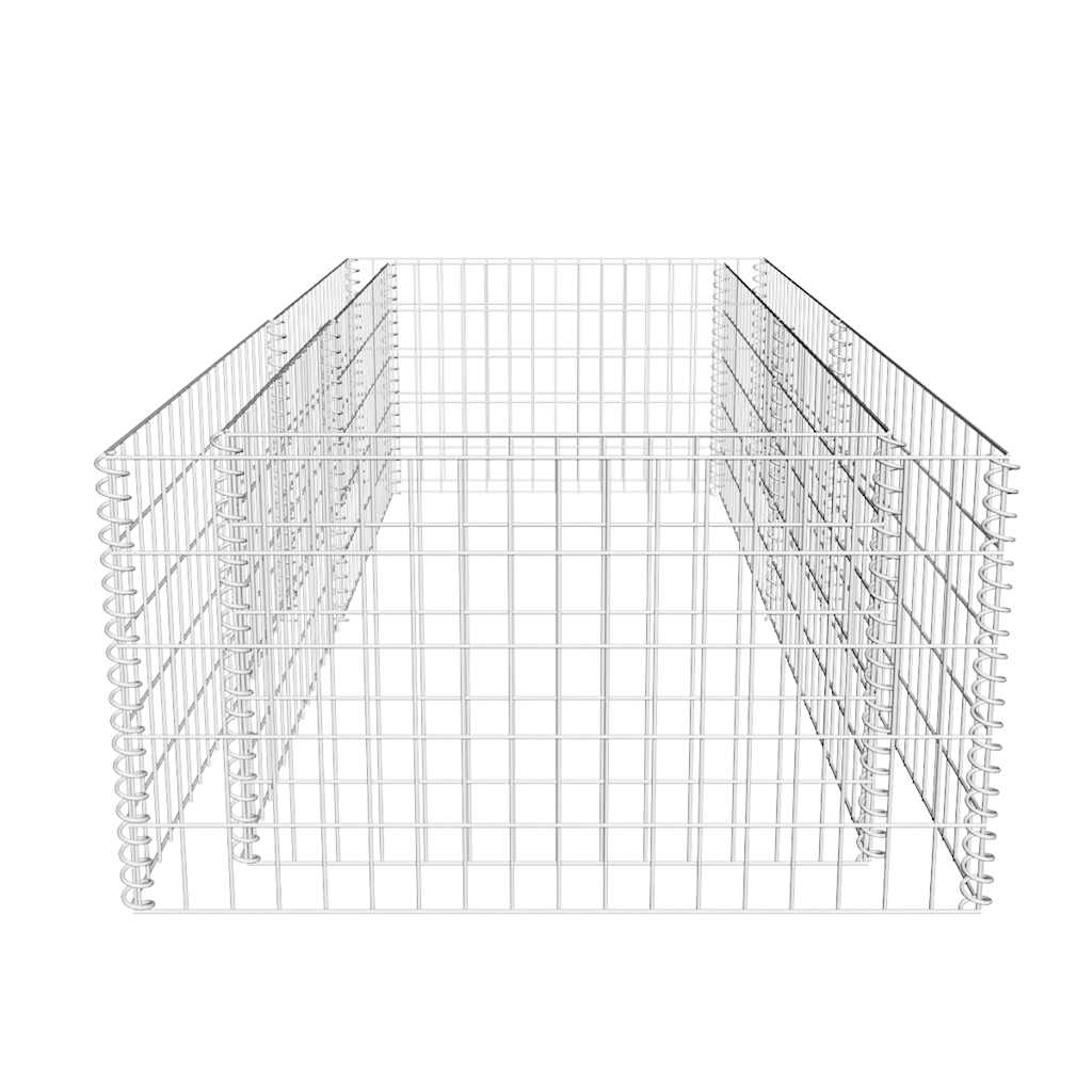 horganyzott acél gabion virágtartó 180 x 90 x 50 cm