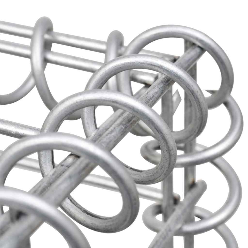 horganyzott acél gabion virágtartó 180 x 90 x 50 cm