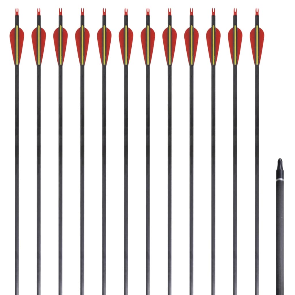 12 db standard reflex íj szénszálas nyílvesszők 30" 0,76 cm