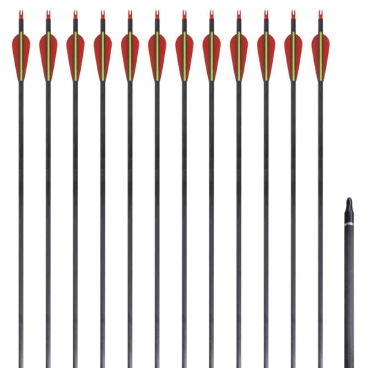 12 db standard reflex íj szénszálas nyílvesszők 30" 0,76 cm