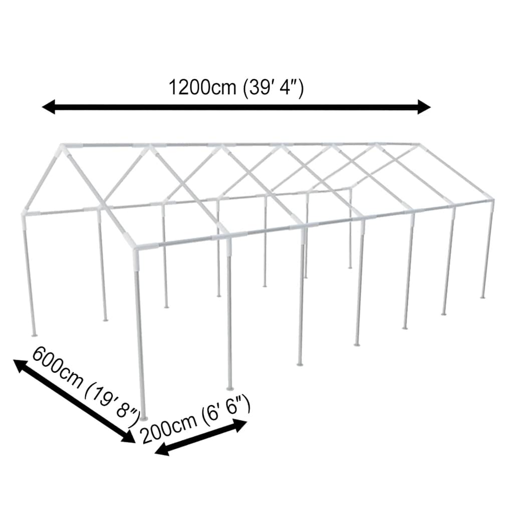 Acél váz 12 x 6 m parti sátoroknak