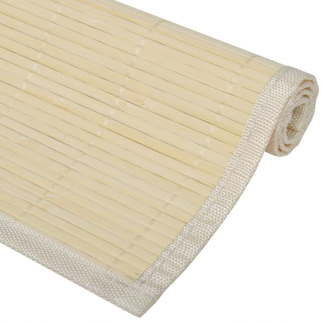 6 db bambusz alátét 30 x 45 cm természetes bambusz szín