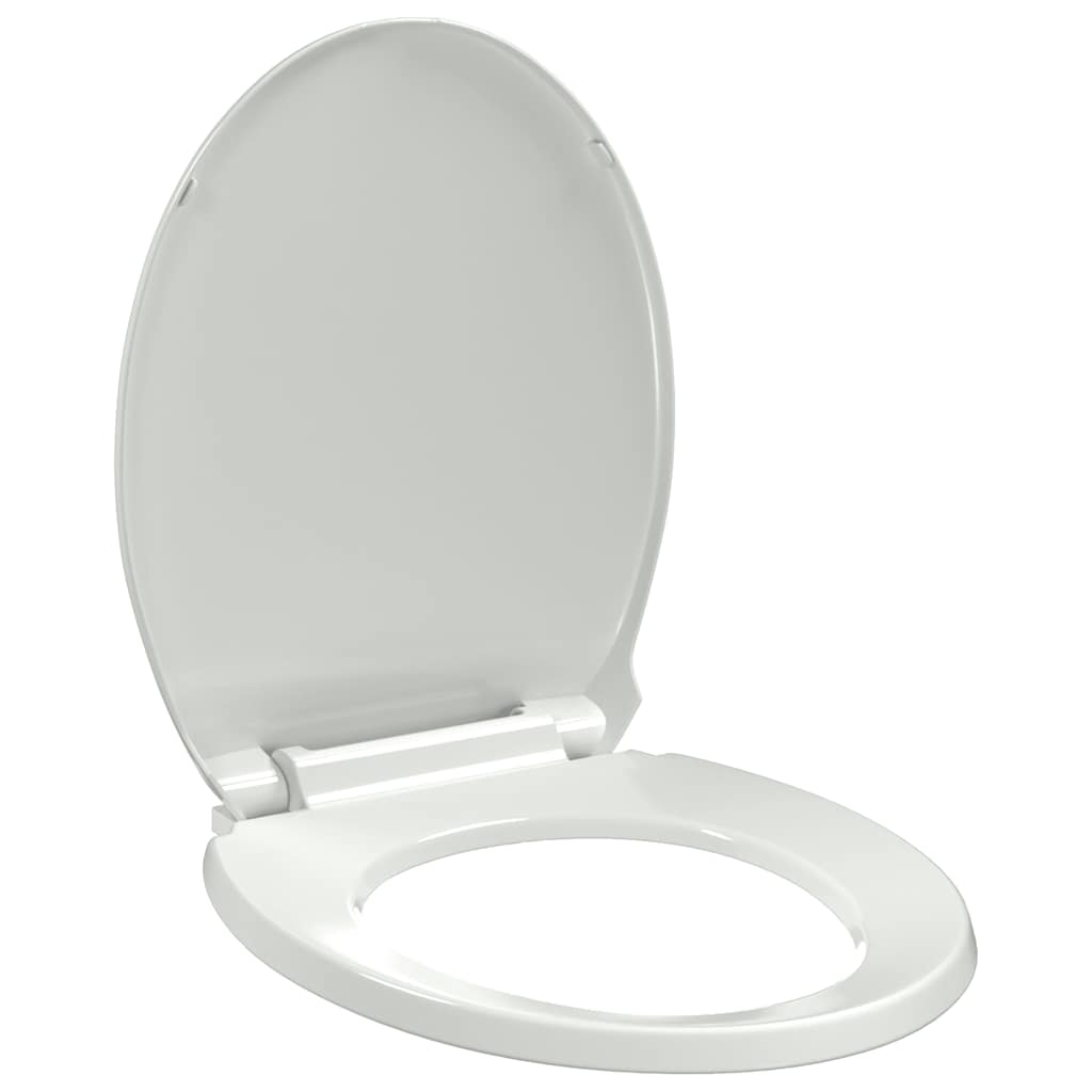 fehér ovális WC-ülőke lassan csukódó fedéllel