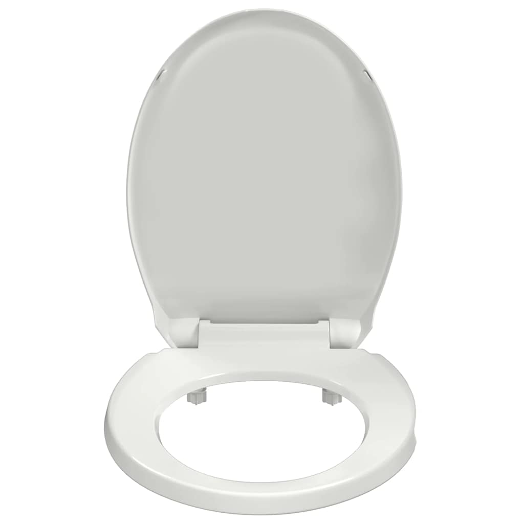 fehér ovális WC-ülőke lassan csukódó fedéllel