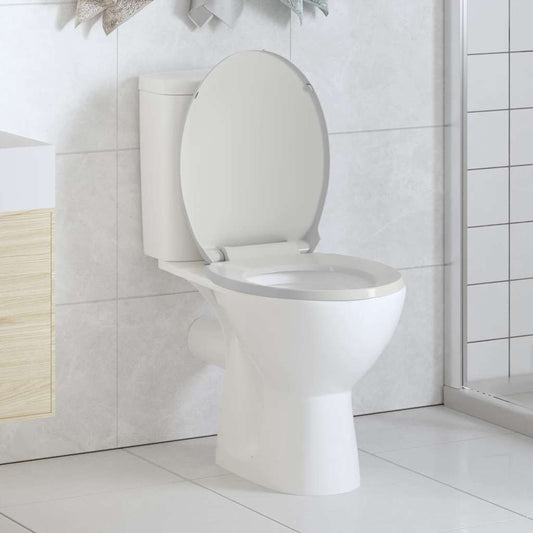 fehér ovális WC-ülőke lassan csukódó fedéllel