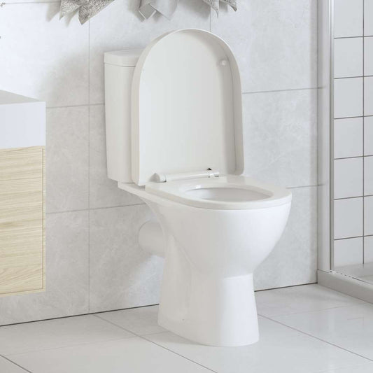 fehér négyzetes WC-ülőke lassan csukódó fedéllel