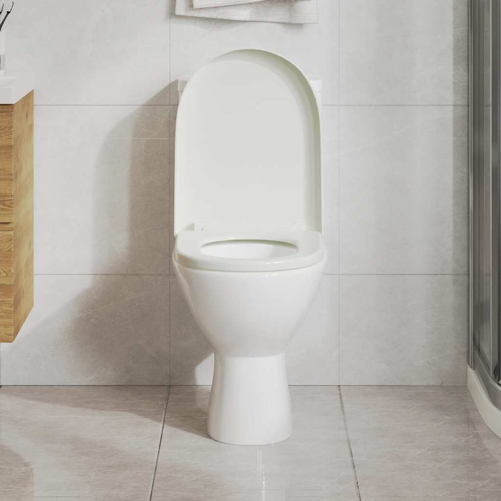 fehér szögletes gyorskioldó WC-ülőke lassan csukódó fedéllel