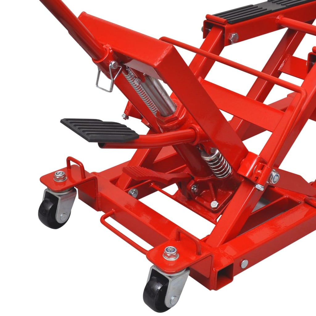 Hidraulikus Motorkerékpár/ATV emelő 680 kg piros