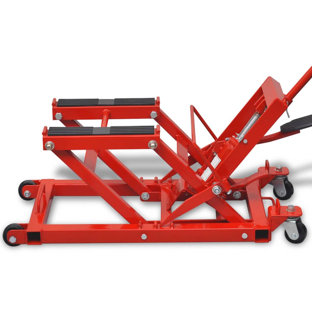 Hidraulikus Motorkerékpár/ATV emelő 680 kg piros