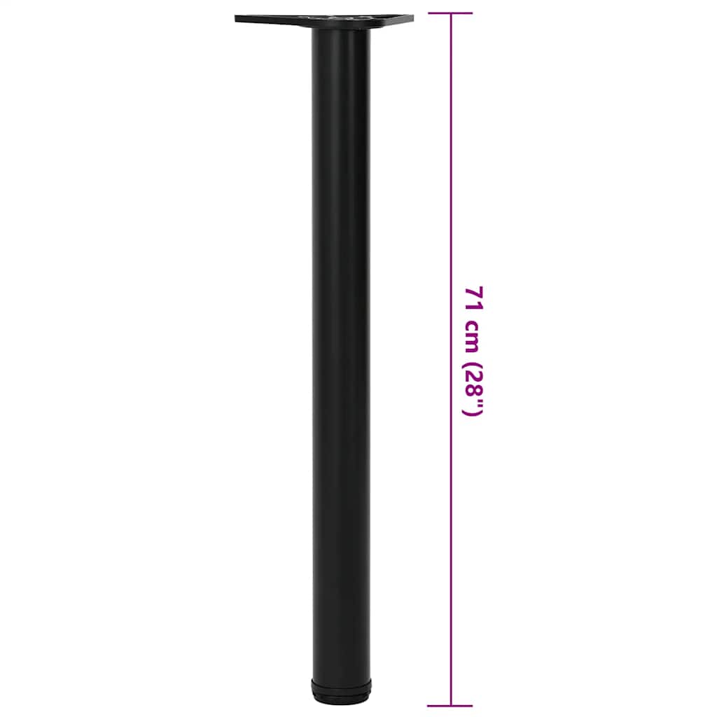4 db állítható magasságú fekete asztalláb 710 mm