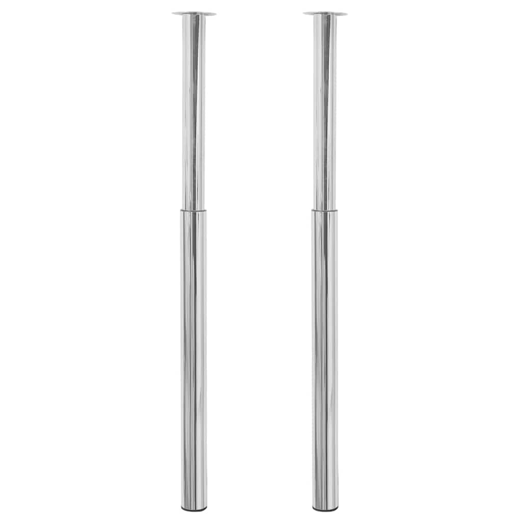 2 teleszkópos asztalláb 710 mm - 1100 mm Króm