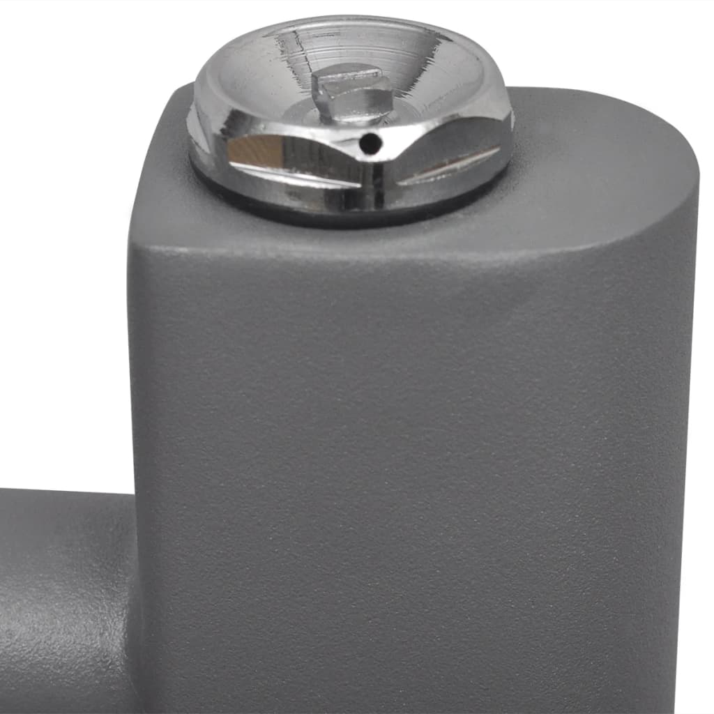 Szürke fürdőszobai egyenes törölközőtartó központi fűtéssel 600x1160mm