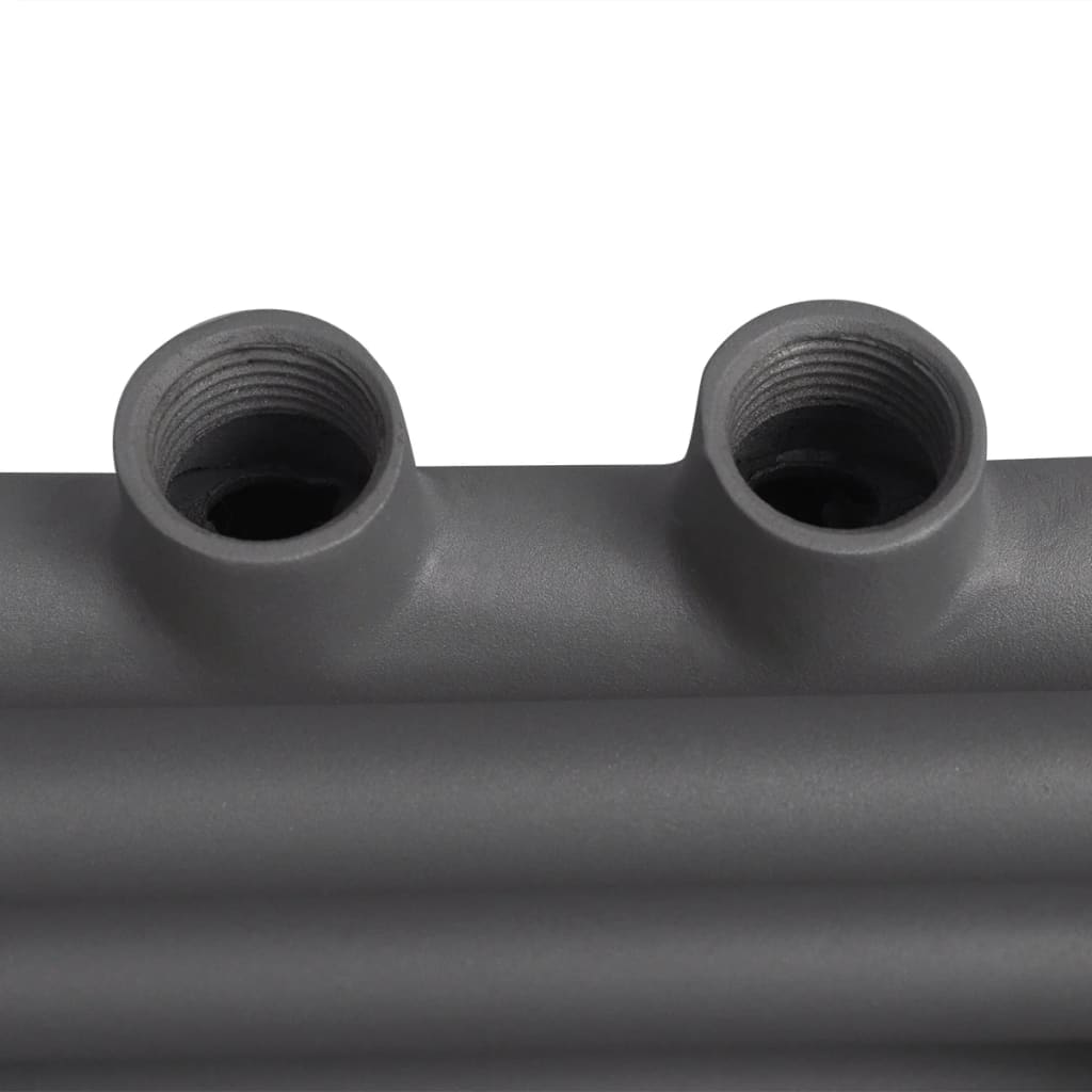 Szürke fürdőszobai egyenes törölközőtartó központi fűtéssel 600x1160mm
