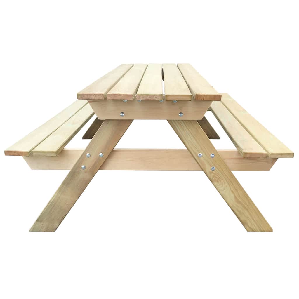 fa piknik asztal 150 x 135 x 71,5 cm